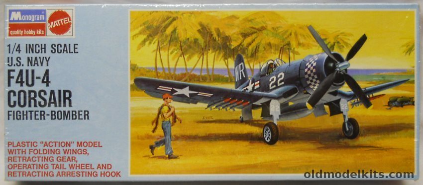 Monogram 1/48 F4U-4 Corsair Blue Box Issue - (F4U4), 6833 plastic model kit